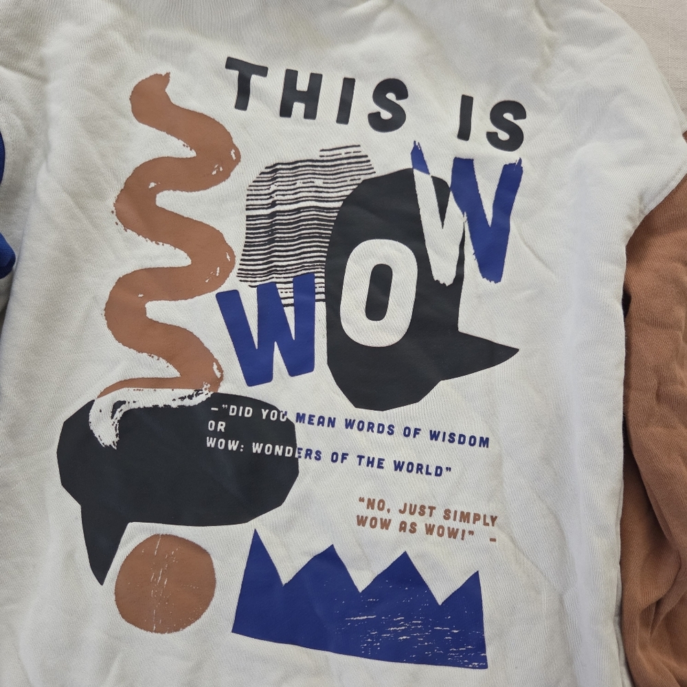 H&M Colorful Graphic "This Is Wow" Sweatshirt Kids 8/10 - Picture 2 of 7
